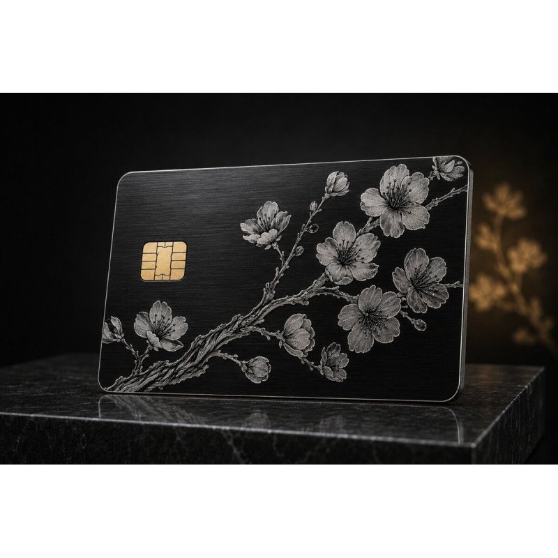 Floral Elegance Metal Card | CustomCardZA