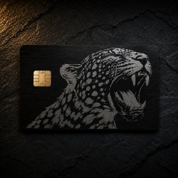 Roaring Leopard Metal Card | CustomCardZA